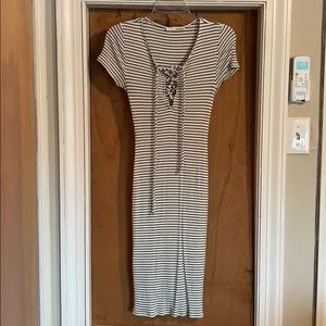Urban Outfitters Midi Laceup Dress
